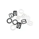 12 mm Metal Naylon Kaplı Sütyen Askı Ayar Tokası - Kancası ve Halkası Üçlü Set PIR720012
