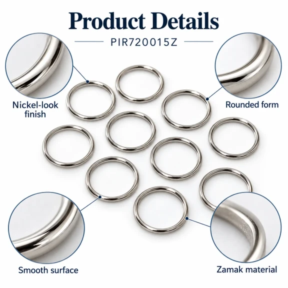 15 mm Zamak Sütyen Askı Halkası PIR720015Z