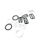 18 mm Metal Naylon Kaplı Sütyen Askı Ayar Tokası - Kancası ve Halkası Üçlü Set PIR720018