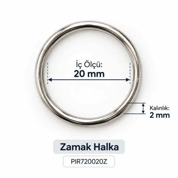 20 mm Zamak Sütyen Askı Halkası PIR720020Z
