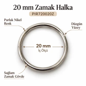 20 mm Zamak Sütyen Askı Halkası PIR720020Z