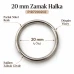 20 mm Zamak Sütyen Askı Halkası PIR720020Z