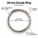 20 mm Zamak Sütyen Askı Halkası PIR720020Z