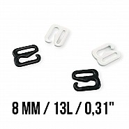 8 mm Sütyen Kancası Metal Naylon Kaplı PIR750008