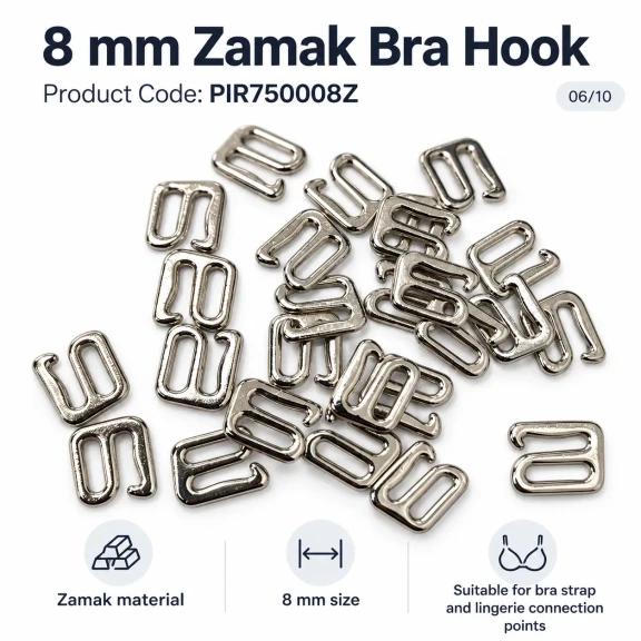 8 mm Zamak Sütyen Kancası PIR750008Z
