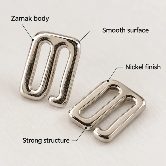 10 mm Zamak Sütyen Kancası PIR750010Z