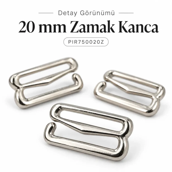 20 mm Zamak Sütyen Kancası PIR750020Z