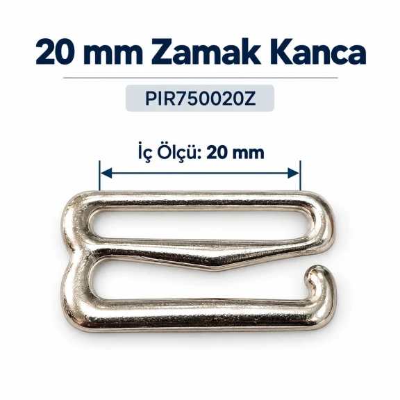 20 mm Zamak Sütyen Kancası PIR750020Z