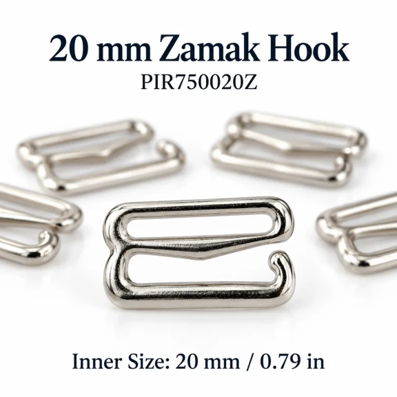 20 mm Zamak Sütyen Kancası PIR750020Z