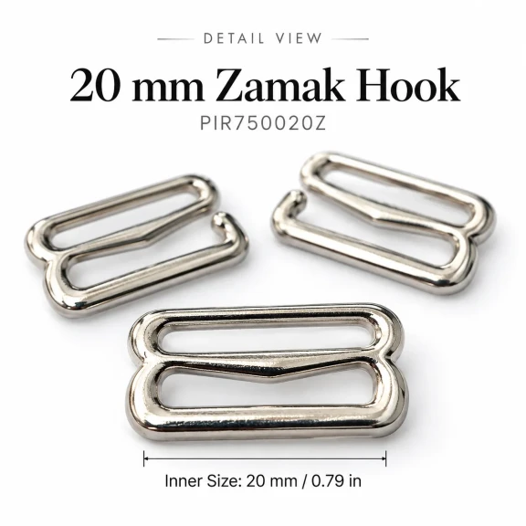 20 mm Zamak Sütyen Kancası PIR750020Z