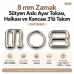 8 mm Zamak Sütyen Askı Ayar Tokası, Halkası ve Kancası 3'lü Takım PIR770008Z