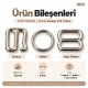 8 mm Zamak Sütyen Askı Ayar Tokası, Halkası ve Kancası 3'lü Takım PIR770008Z