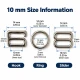 10 mm Zamak Sütyen Askı Ayar Tokası, Halkası ve Kancası 3'lü Takım PIR770010Z
