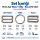 15 mm Zamak Sütyen Askı Ayar Tokası, Halkası ve Kancası 3'lü Takım PIR770015Z