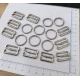20 mm Zamak Sütyen Askı Ayar Tokası, Halkası ve Kancası 3'lü Takım PIR770020Z