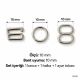 10 mm Zamak Mayo Model Sütyen Askı Ayar Tokası, Halkası ve Kancası 3'lü Takım PIR771010Z