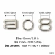 10 mm Zamak Mayo Model Sütyen Askı Ayar Tokası, Halkası ve Kancası 3'lü Takım PIR771010Z