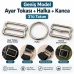 20 mm / 0.79 in Zamak Wide-Body Bra Strap Slider, Ring and Hook 3-Piece Set PIR772020Z
