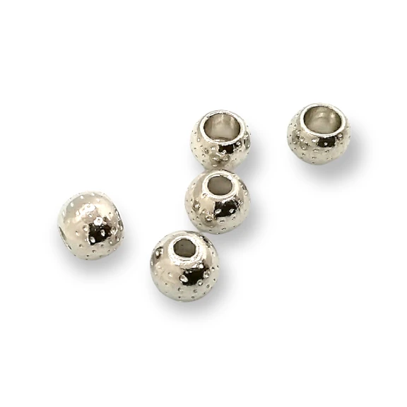 Bağucu  Desenli Metal Boncuk Şekil boy 7,8 mm Giriş 3 mm PBB001