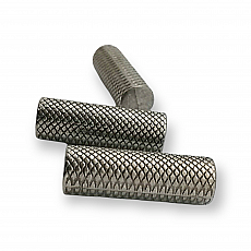 Cord End Honeycomb Patterned Metal Tie Ends Cup Length 2.5 cm Inlet 6.5 mm - 0,25" PBB0013