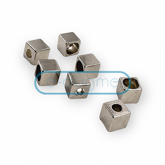 Connecting Cube Shape 8 x 8 mm Cord Hole 4 mm PBB0014