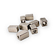 Cord End Cube Shape 7 x 12 mm Cord Hole Entry 3.5 mm PBB0016