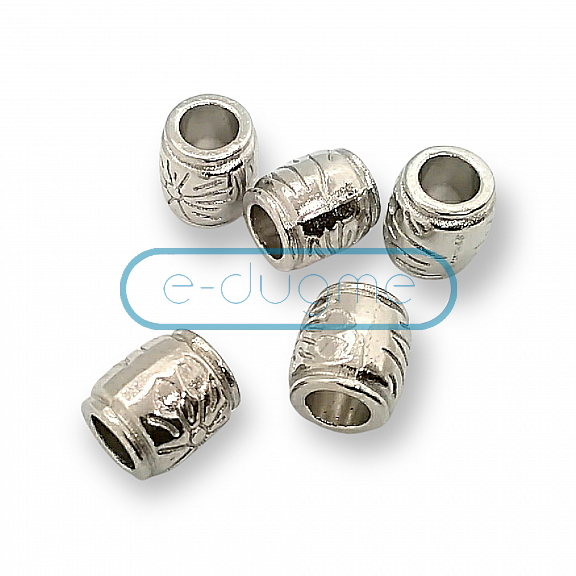 Cord End Pattern Metal Cylinder Shape length 9 mm Inlet 5 mm PBB004