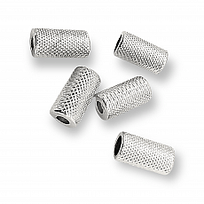 Inlet 3.3 mm - 0,12" Cord End Mosaic Patterned Metal length 13.5 mm PBB005