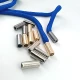 Inlet 3.3 mm Cord End Mosaic Patterned Metal length 13.5 mm PBB005