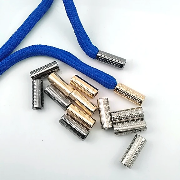 Inlet 3.3 mm Cord End Mosaic Patterned Metal length 13.5 mm PBB005
