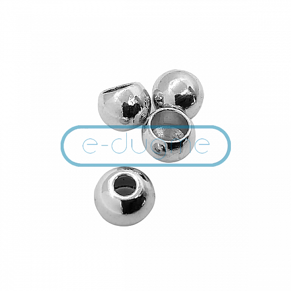 Cord End Spherical Shape Bead Connector length 8 mm Inlet 4 mm PBB007