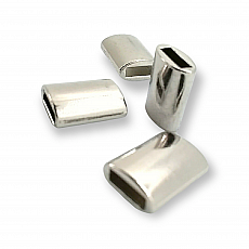 Cord End Flat Shape length 16 mm Rectangular Entry 9.2 mm - 0,35" PBB011