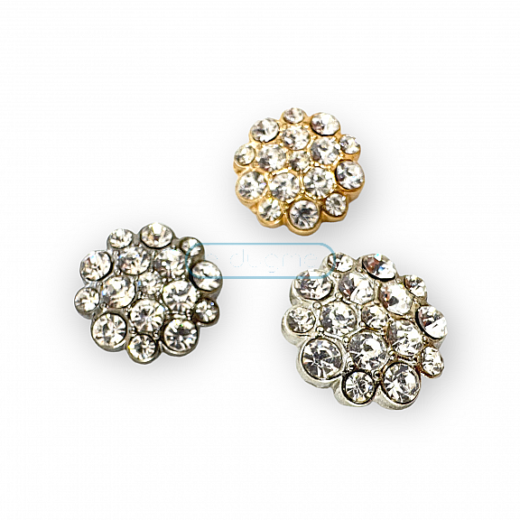 23 mm 36 L Rhinestone Button Black and White Rhinestone Button Jacket and Coat Button PBT0024