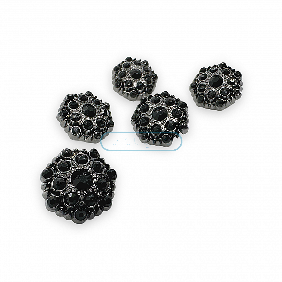 20 mm 32 boy Taşlı Düğme Siyah ve Beyaz Taşlı Düğme Ceket ve Hırka Düğmesi PBT0025