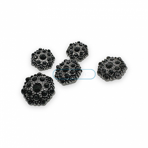 20 mm 32 boy Taşlı Düğme Siyah ve Beyaz Taşlı Düğme Ceket ve Hırka Düğmesi PBT0025