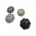 20 mm 32 L Rhinestone Button Black and White Rhinestone Button Jacket and Cardigan Button PBT0025