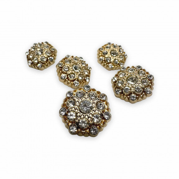 20 mm 32 boy Taşlı Düğme Siyah ve Beyaz Taşlı Düğme Ceket ve Hırka Düğmesi PBT0025