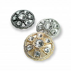 25 mm 40 L Rhinestone Button - Jacket and Cardigan Button PBT0027