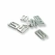 10 mm Zamak Metal Sütyen Kancası CT02637, iç giyim aksesuarı, zamak metal malzeme, 10,2 mm bant geçişi ile uyumlu