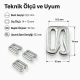 10 mm Zamak Metal Sütyen Kancası CT02637, iç giyim aksesuarı, zamak metal malzeme, 10,2 mm bant geçişi ile uyumlu