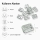 10 mm Zamak Metal Sütyen Kancası CT02637, iç giyim aksesuarı, zamak metal malzeme, 10,2 mm bant geçişi ile uyumlu