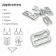 10 mm Zamak Metal Sütyen Kancası CT02637, iç giyim aksesuarı, zamak metal malzeme, 10,2 mm bant geçişi ile uyumlu