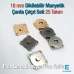18 mm Dikilebilir Manyetik Çanta Çıtçıt Seti 25 Takım (50 Parça) 10132DIKPK25