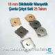 18 mm Dikilebilir Manyetik Çanta Çıtçıt Seti 25 Takım (50 Parça) 10132DIKPK25