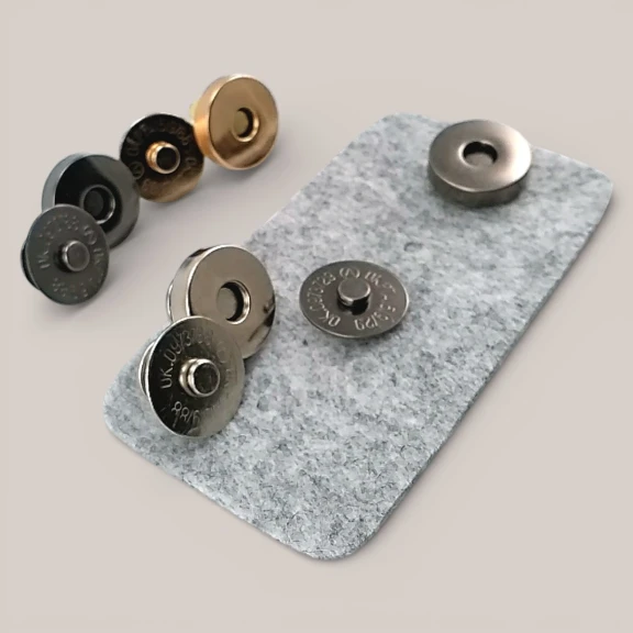 18 mm Tek Taraf Troklu Manyetik Çanta Çıtçıt Seti 10 Takım (40 Parça) 10132TekTPK10