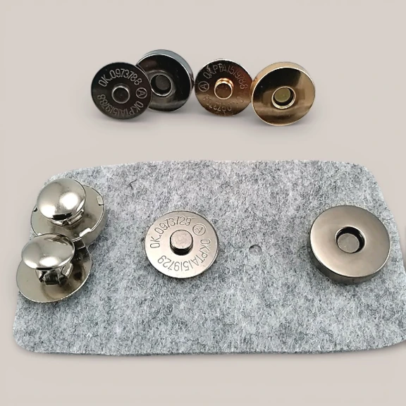 18 mm Tek Taraf Troklu Manyetik Çanta Çıtçıt Seti 10 Takım (40 Parça) 10132TekTPK10