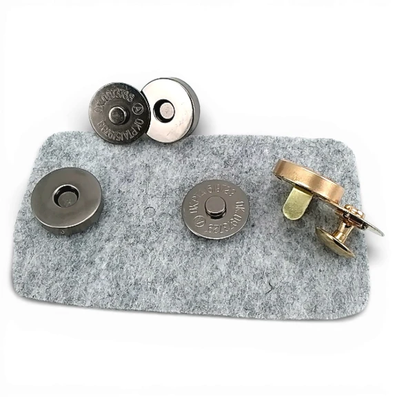 18 mm Tek Taraf Troklu Manyetik Çanta Çıtçıt Seti 25 Takım (100 Parça) 10132TekTPK25