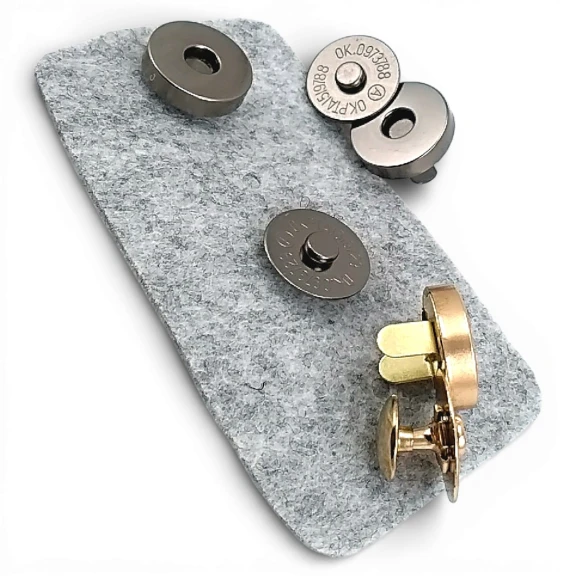 18 mm Tek Taraf Troklu Manyetik Çanta Çıtçıt Seti 25 Takım (100 Parça) 10132TekTPK25