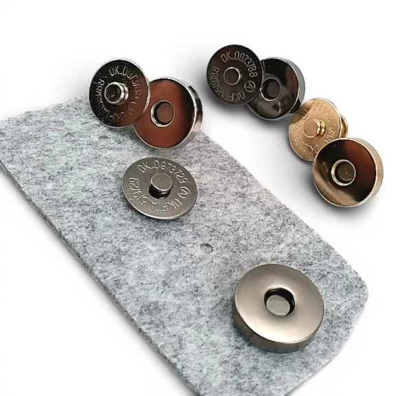 18 mm Tek Taraf Troklu Manyetik Çanta Çıtçıt Seti 25 Takım (100 Parça) 10132TekTPK25