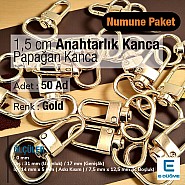 1.5 cm Keychain Hook Gold Color Parrot Hook 50 Pieces / Pack A 546 PROMO